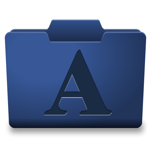 Blue Fonts Icon 512x512 png